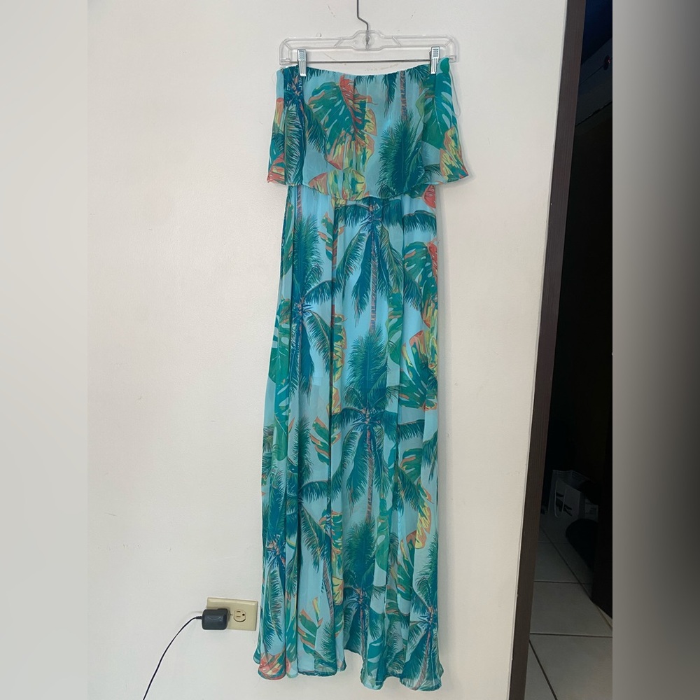 Aakaa Tropical Print Maxi Dress - Picture 3 of 7